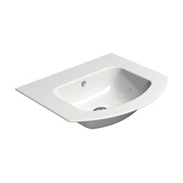 Pesuallas Interia Pura Slim 52x44cm, ei hanareikää, ExtraGlaze-pinnoite, valkoinen