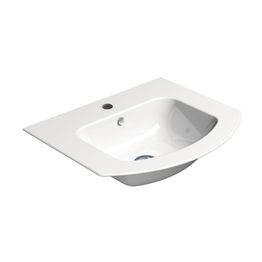 Pesuallas Interia Pura Slim 52x44cm, ExtraGlaze-pinnoite, valkoinen