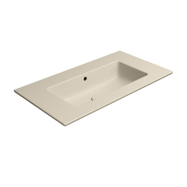 Pesuallas Interia Pura Slim 82x46cm, ei hanareikää, matta beige