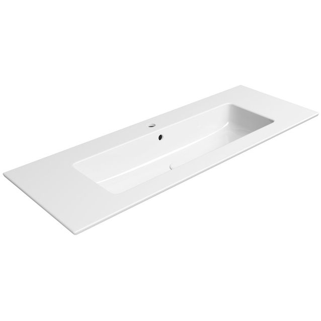 Pesuallas Interia Pura Slim 122x46cm, valkoinen