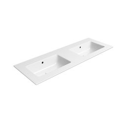 Pesuallas Interia Pura Slim 122x46cm, ei hanareikää, kaksoisallas, ExtraGlaze-pinnoite, valkoinen