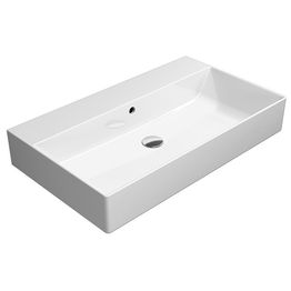 Malja-allas Interia Kube X 80x47cm, ei hanareikää, ExtraGlaze-pinnoite, valkoinen