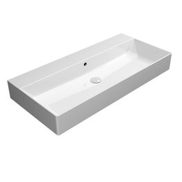 Pesuallas Interia Kube X 100x47cm, tasainen pohja, ei hanareikää, ExtraGlaze-pinnoite, valkoinen