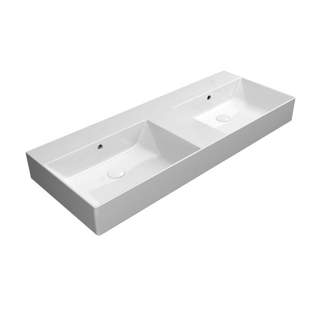 Pesuallas Interia Kube X 120x47cm, ei hanareikää, valkoinen