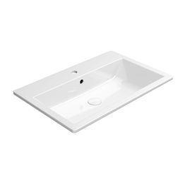Pesuallas Interia Kube X 70x46cm, ExtraGlaze-pinnoite, valkoinen