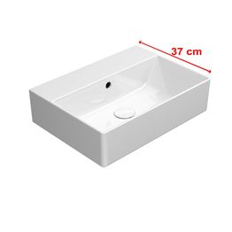 Malja-allas Interia Kube X 50x37cm, ei hanareikää, ExtraGlaze-pinnoite, valkoinen