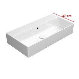 Malja-allas Interia Kube X 70x37cm, ei hanareikää, ExtraGlaze-pinnoite, valkoinen