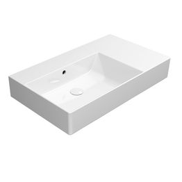 Malja-allas Interia Kube X 80x47cm, oikea, ei hanareikää, ExtraGlaze-pinnoite, valkoinen 