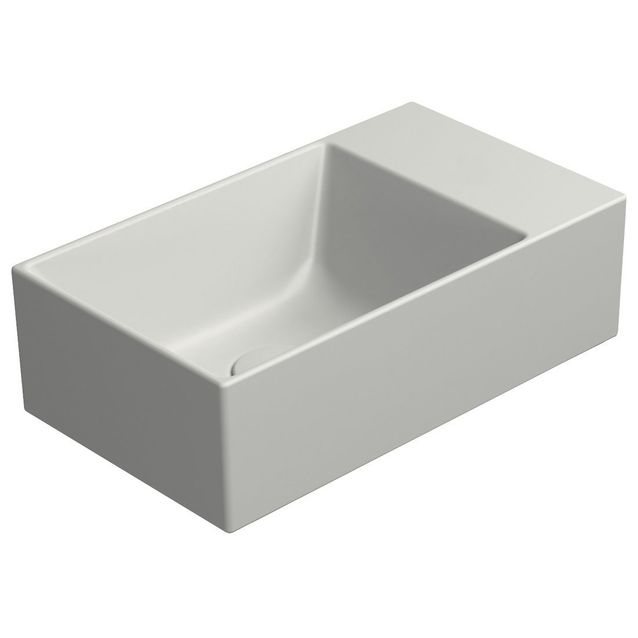 Malja-allas Interia Kube X 40x23cm, ei hanareikää, vasen/oikea, mattamusta