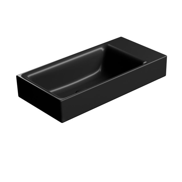 Pesuallas Interia Nubes 50x25cm, ei hanareikää, vasen/oikea, mattamusta