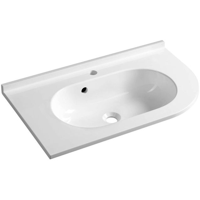 Pesuallas Interia Pulse 75x45 cm, vasen, valkoinen