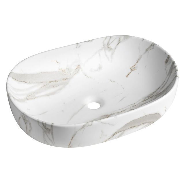 Malja-allas Interia Caleo Bianco Carrara, 600x420 mm