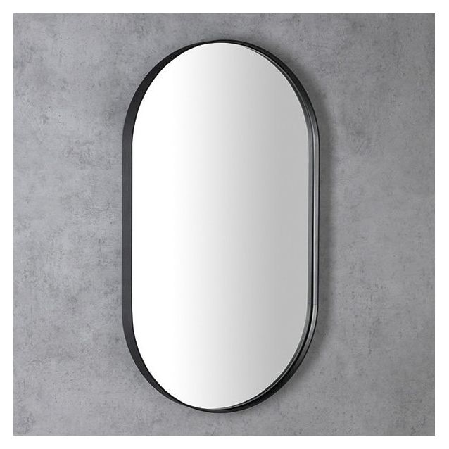 Kylpyhuoneen peili Interia Puno, mattamusta, eri kokoja