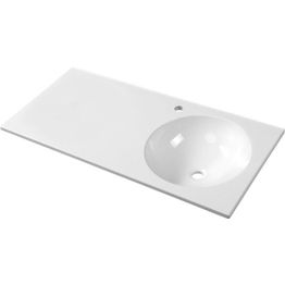 Pesuallas Interia Juno 100x15x47 cm, oikea, valkoinen