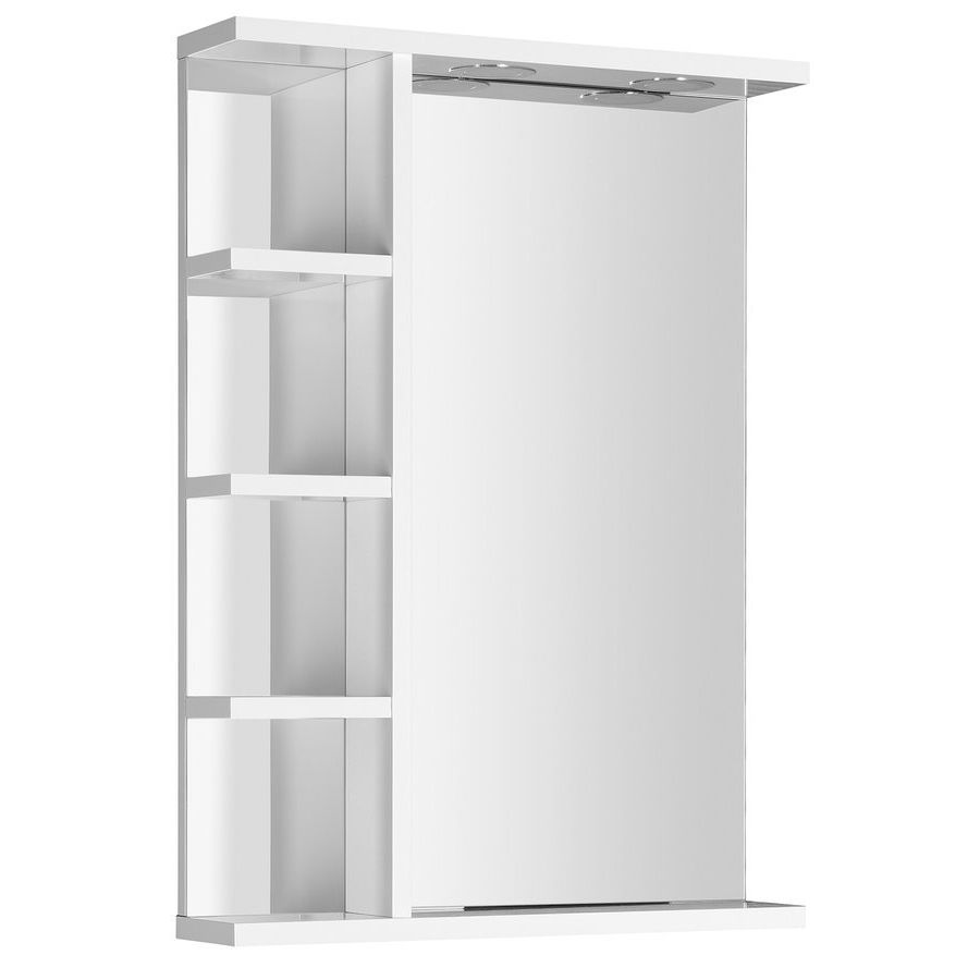 Valopeili Interia Korin, 50x70x12 cm, hyllyillä, valkoinen