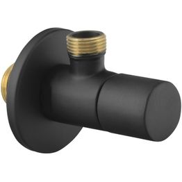 Sulkuventtiili Interia, 1/2"x 3/8", pyöreä, mattamusta