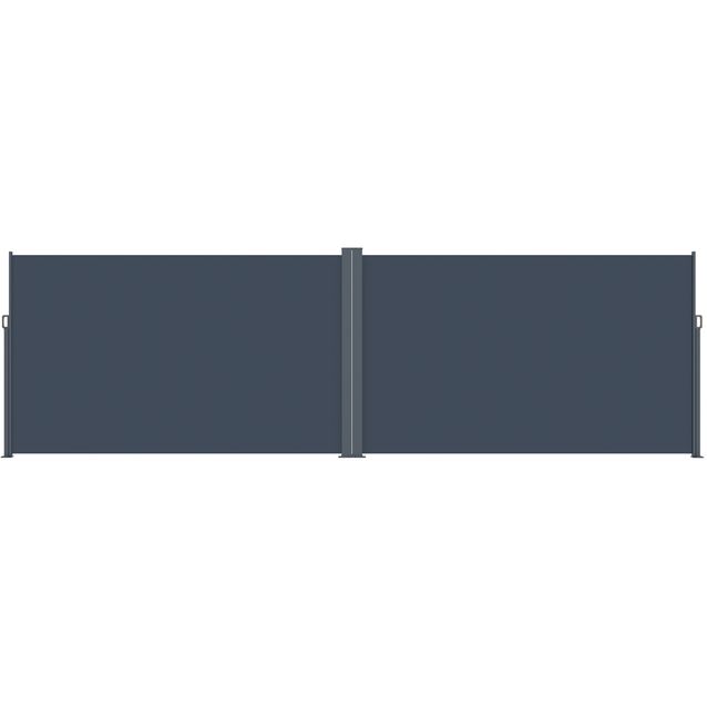 Sivumarkiisi Lykke, 1,8x3 m(x2), kaksipuolinen, tummanharmaa