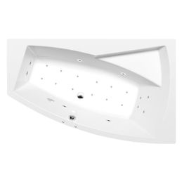 Poreamme Interia Evia Active Hydro-Air, 1600x1000x470mm, oikea, 230l, valkoinen