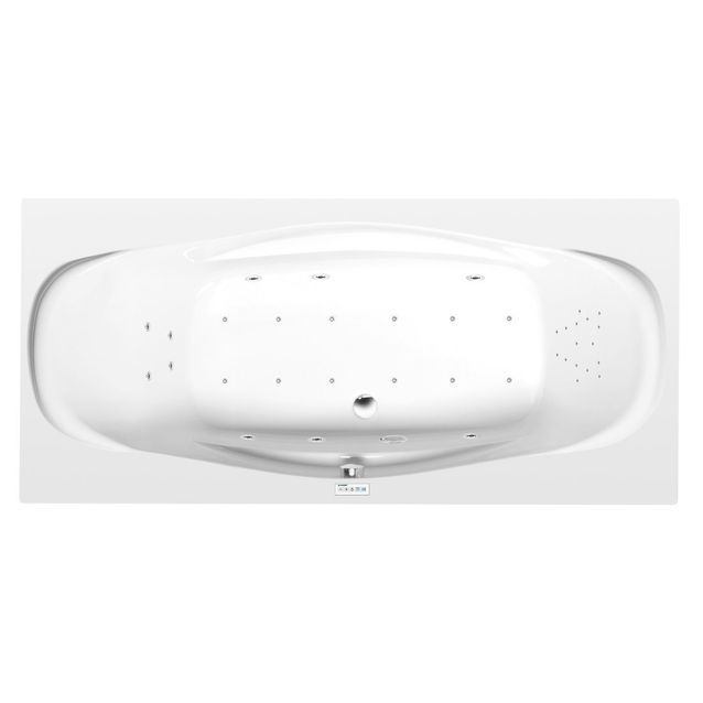 Poreamme Interia Garda Highline Hydro-Air, 1900x900x440mm, 240l, valkoinen