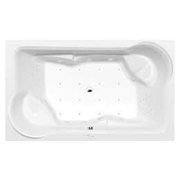 Poreamme Interia Duo Highline Hydro-Air, 2000x1200x450mm, 355l, valkoinen