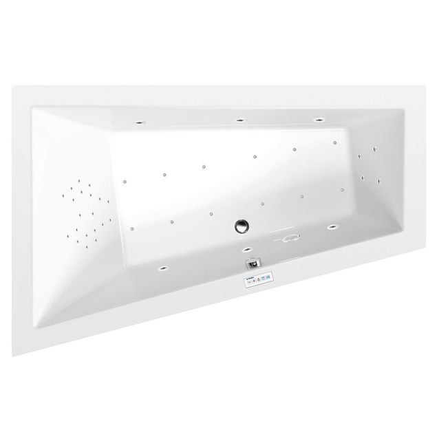 Poreamme Interia Triangl Highline Hydro-Air, 1800x1200x500mm, vasen, 350l, valkoinen