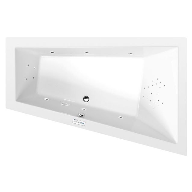 Poreamme Interia Triangl Highline Hydro, 1800x1200x500mm, oikea, 350l, valkoinen