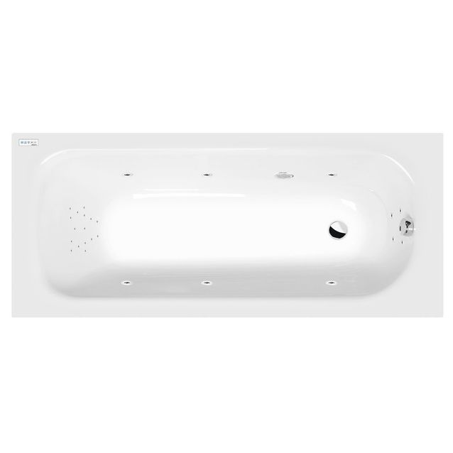 Poreamme Interia Laura Highline Hydro, 1600x700x390mm, 155l, valkoinen