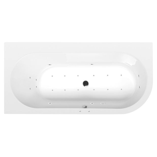 Poreamme Interia Astra Active Hydro-Air, 1650x800x480mm, vasen, 255l, valkoinen