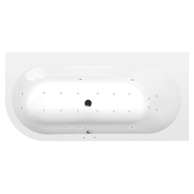 Poreamme Interia Astra Active Hydro-Air, 1650x800x480mm, oikea, 255l, valkoinen