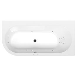 Poreamme Interia Astra Attraction Hydro, 1650x800x480mm, oikea, 255l, valkoinen