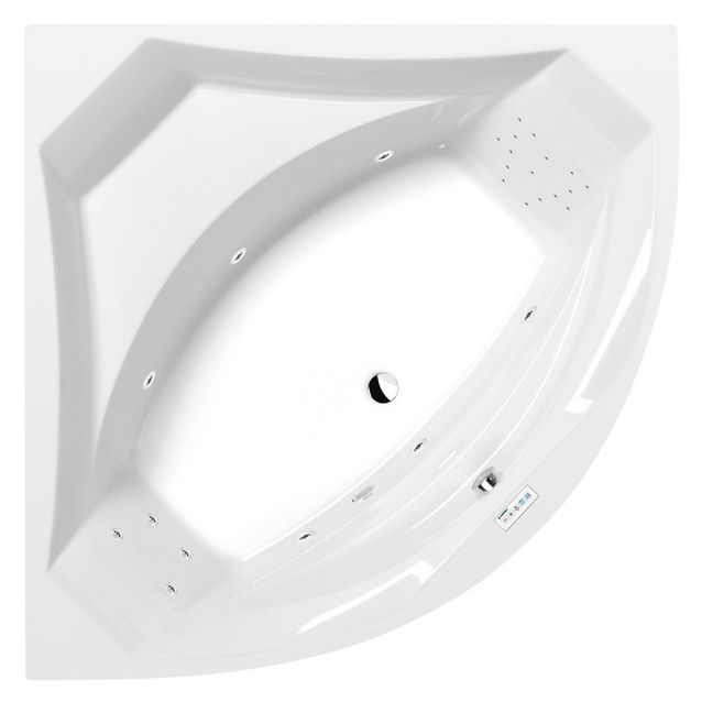 Poreamme Interia Rosana Highline Hydro, 1400x1400x490mm, 290l, valkoinen