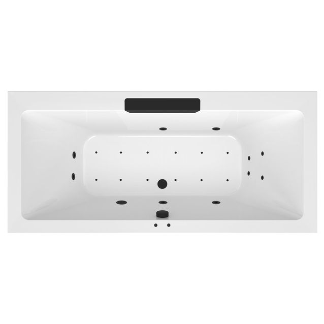 Poreamme Interia Cascata Active Hydro-Air, 1850x850x450mm, 290l, musta/valkoinen