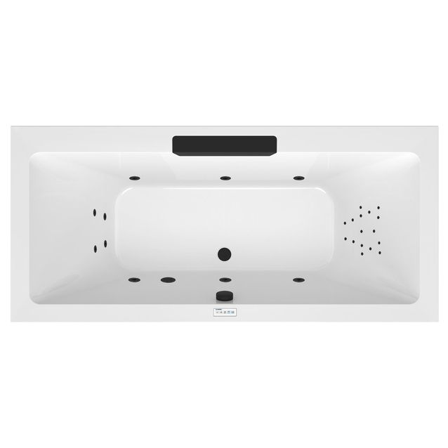 Poreamme Interia Cascata Highline Hydro, 1850x850x450mm, 290l, musta/valkoinen