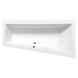 Poreamme Interia Andra Attraction Hydro, 1700x900x450mm, oikea, 258l, valkoinen
