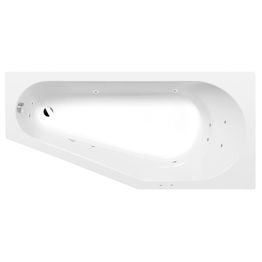 Poreamme Interia Tigra Active Hydro, 1700x800x460mm, oikea, 225l, valkoinen
