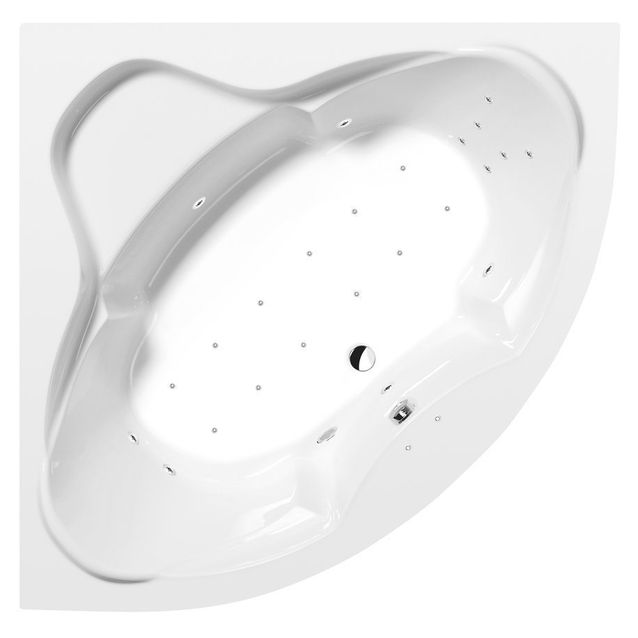 Poreamme Interia Simona Attraction Hydro-Air, 1400x1400x440mm, 275l, valkoinen