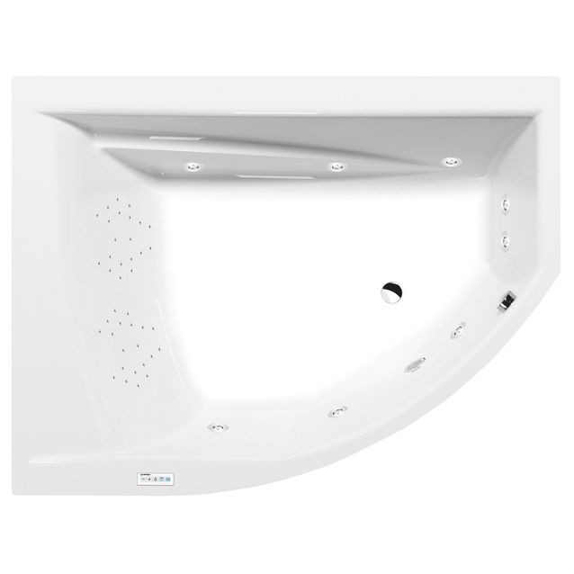 Poreamme Interia Tandem Highline Hydro, 1700x1300x500mm, vasen, 395l, valkoinen
