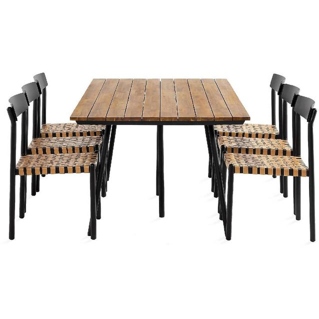 Ruokailuryhmä Trio 4 Buckle ruokatuolia musta