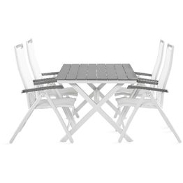 Ruokailuryhmä Tunis 4 Monaco säätötuolia harmaa
