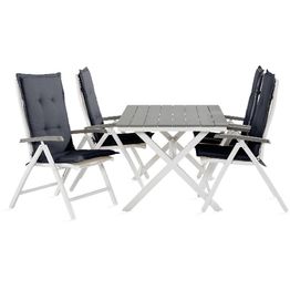 Ruokailuryhmä Tunis 4 Monaco säätötuolia valkoinen