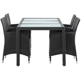 Ruokailuryhmä Aruba 4 Thor nojatuolia musta