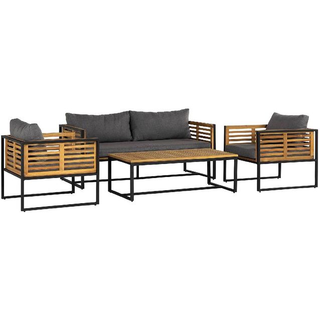 Oleskeluryhmä Tarruza 4-istuttava ruskea