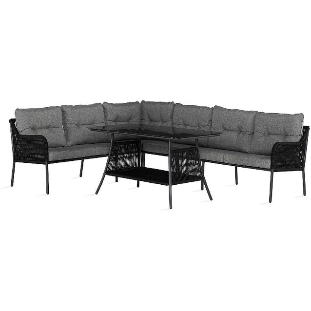 Sohvaryhmä James 6-istuttava musta