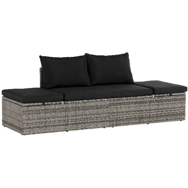 Aurinkosänky Cubel säädettävä harmaa