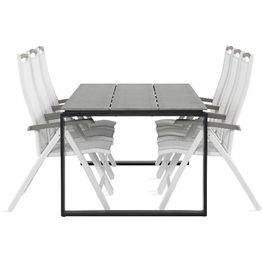 Ruokailuryhmä Turieno 6 Monaco tuolia harmaa