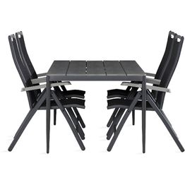 Ruokailuryhmä Zaide 4 Monaco säätötuolia musta