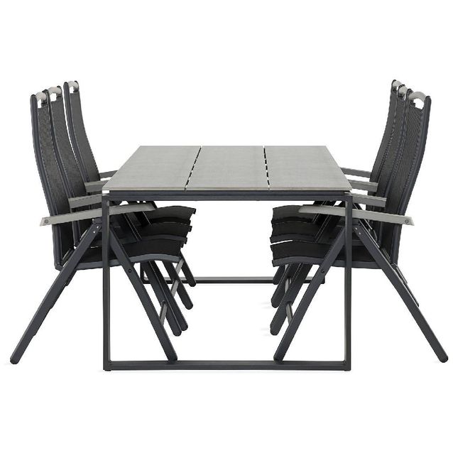 Ruokailuryhmä Turieno 6 Monaco tuolia musta