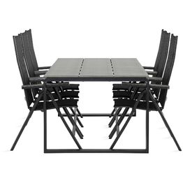 Ruokailuryhmä Turieno 6 Monaco Light säätötuolia harmaa