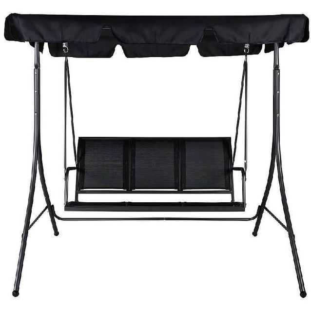 Keinu Montevid 3-istuttava musta