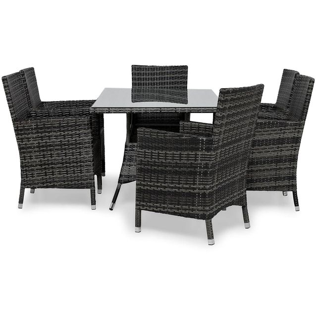 Ruokailuryhmä Thor 6 Thor nojatuolia harmaa